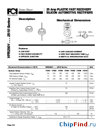 Datasheet VFR2502 manufacturer FCI