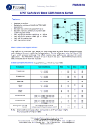 Datasheet FMS2010 manufacturer Filtronic