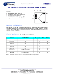 Datasheet FMS2013 manufacturer Filtronic