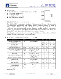 Datasheet LP1500SOT89 manufacturer Filtronic