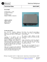 Datasheet SA212-M1 manufacturer Filtronic