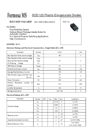 Datasheet 1N4148W manufacturer Formosa