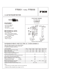 Datasheet FR803 manufacturer Formosa