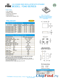 Datasheet F340 manufacturer Fox Electronics