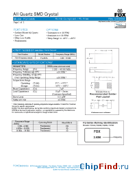 Datasheet FQ1045A manufacturer Fox Electronics