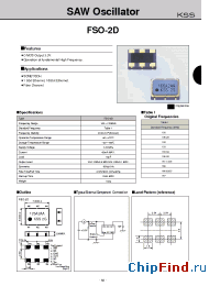 Datasheet FSO-2D manufacturer Fox Electronics