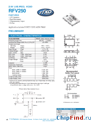 Datasheet RFV250 manufacturer Fox Electronics