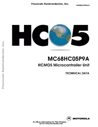 Datasheet MC68HC05P9A manufacturer Freescale