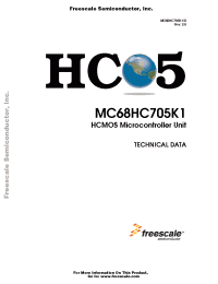 Datasheet MC68HC705K1CDW manufacturer Freescale