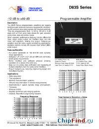 Datasheet D83S manufacturer Frequency Devices
