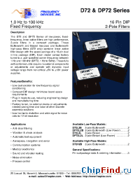 Datasheet DP72 manufacturer Frequency Devices