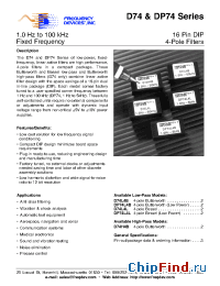 Datasheet DP74H4B-33.3KHZ manufacturer Frequency Devices