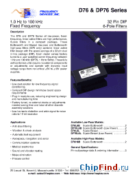 Datasheet DP76H6L-2.50KHZ manufacturer Frequency Devices