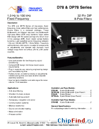 Datasheet DP78H8B-2.50KHZ manufacturer Frequency Devices
