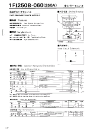 Datasheet 1FI250B-060 manufacturer Fuji