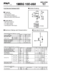 Datasheet 1MBG10D-060 manufacturer Fuji