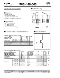 Datasheet 1MBH50-060 manufacturer Fuji