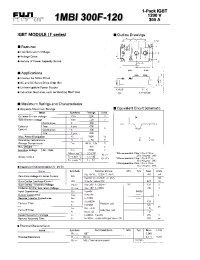 Datasheet 1MBI300F-120 manufacturer Fuji