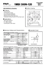 Datasheet 1MBI300N-120 manufacturer Fuji