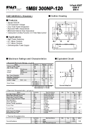 Datasheet 1MBI300NP-120 manufacturer Fuji