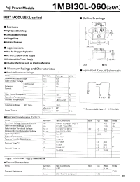 Datasheet 1MBI30L-060 manufacturer Fuji