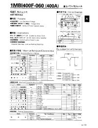 Datasheet 1MBI400F-060 manufacturer Fuji