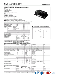 Datasheet 1MBI400S-120 manufacturer Fuji