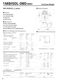 Datasheet 1MBI50L-060 manufacturer Fuji
