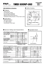 Datasheet 1MBI600NP-060 manufacturer Fuji