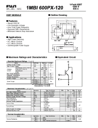 Datasheet 1MBI600PX-120 manufacturer Fuji