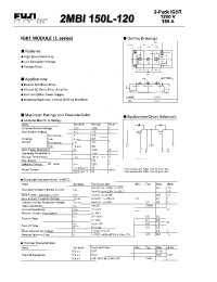 Datasheet 2MBI150L-120 manufacturer Fuji