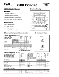 Datasheet 2MBI150P-140 manufacturer Fuji