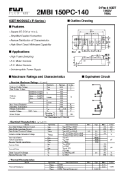 Datasheet 2MBI150PC-140 manufacturer Fuji