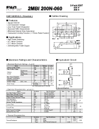 Datasheet 2MBI200N-060 manufacturer Fuji