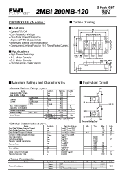 Datasheet 2MBI200NB-120 manufacturer Fuji