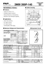 Datasheet 2MBI200P-140 manufacturer Fuji