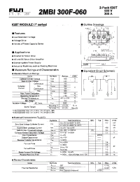 Datasheet 2MBI300F-060 manufacturer Fuji