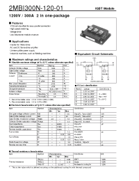 Datasheet 2MBI300N-120-01 manufacturer Fuji