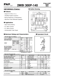 Datasheet 2MBI300P-140 manufacturer Fuji