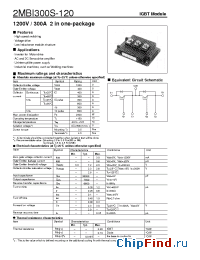 Datasheet 2MBI300S-120 manufacturer Fuji