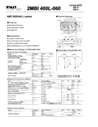 Datasheet 2MBI400L-060 manufacturer Fuji