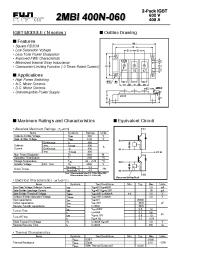 Datasheet 2MBI400N-060 manufacturer Fuji