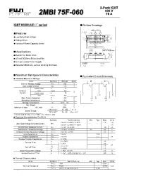 Datasheet 2MBI75F-060 manufacturer Fuji