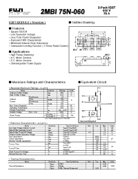 Datasheet 2MBI75N-060 manufacturer Fuji