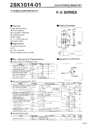 Datasheet 2SK1014-01 manufacturer Fuji