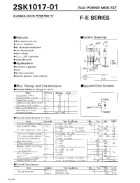 Datasheet 2SK1017-01 manufacturer Fuji