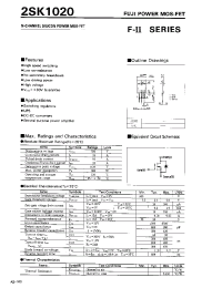 Datasheet 2SK1020 manufacturer Fuji