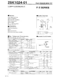 Datasheet 2SK1024-01 manufacturer Fuji
