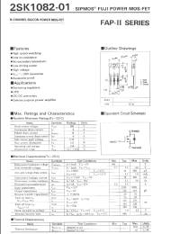 Datasheet 2SK1082 manufacturer Fuji