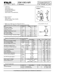 Datasheet 2SK1083 manufacturer Fuji